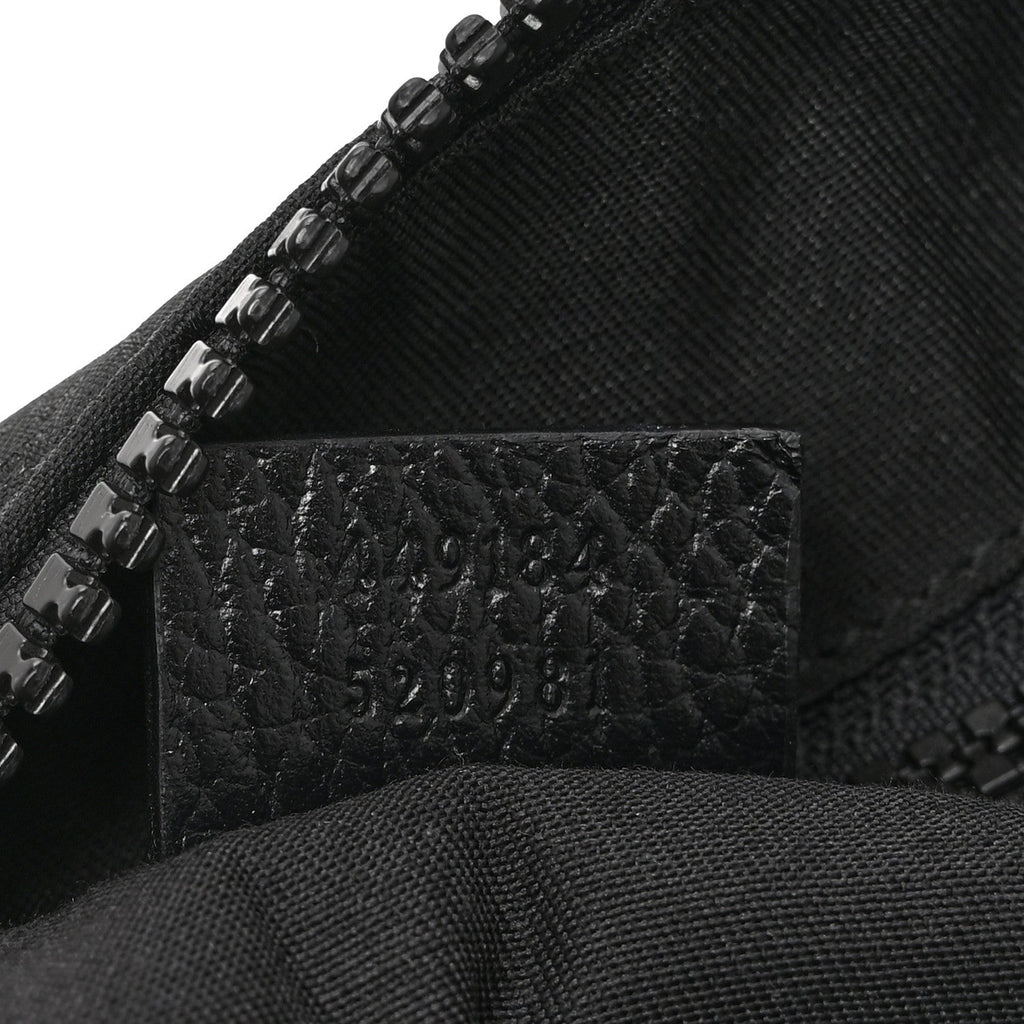 Gucci Nylon Monogram Small Flat Messenger Bag Black
