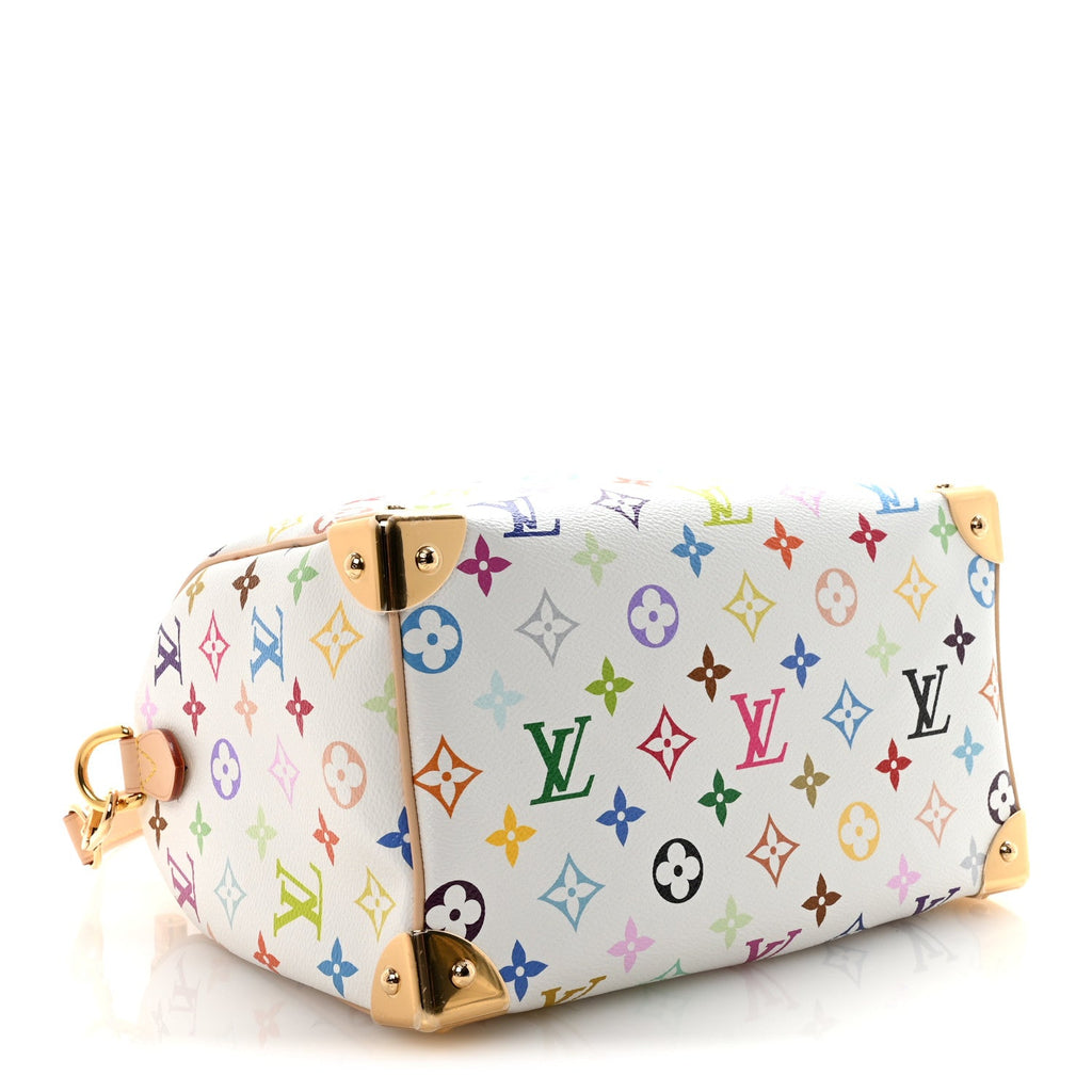 Louis Vuitton LV X TM Monogram Multicolor Speedy Bandouliere 25 White