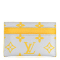Louis Vuitton Monogram Glow Double Card Holder Gray Yellow