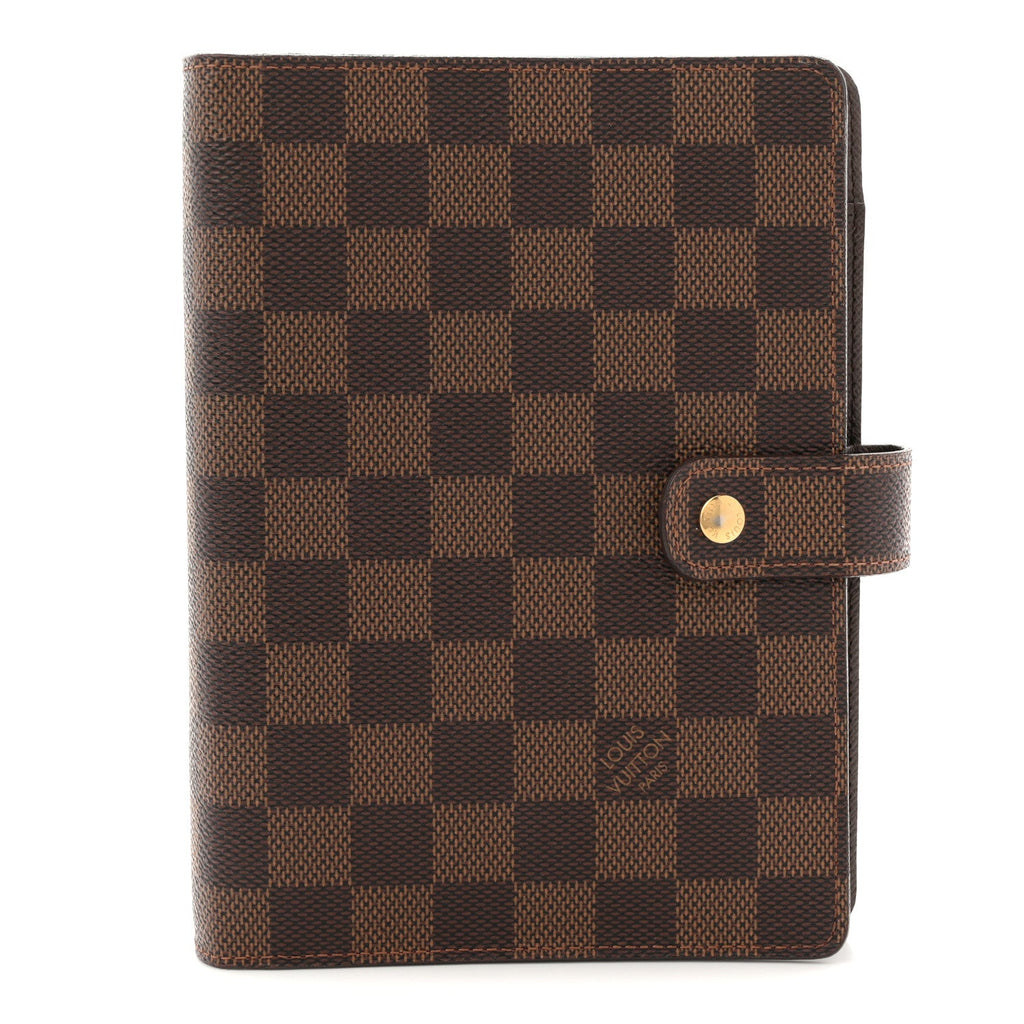 Louis Vuitton Damier Ebene Medium Ring Agenda Cover
