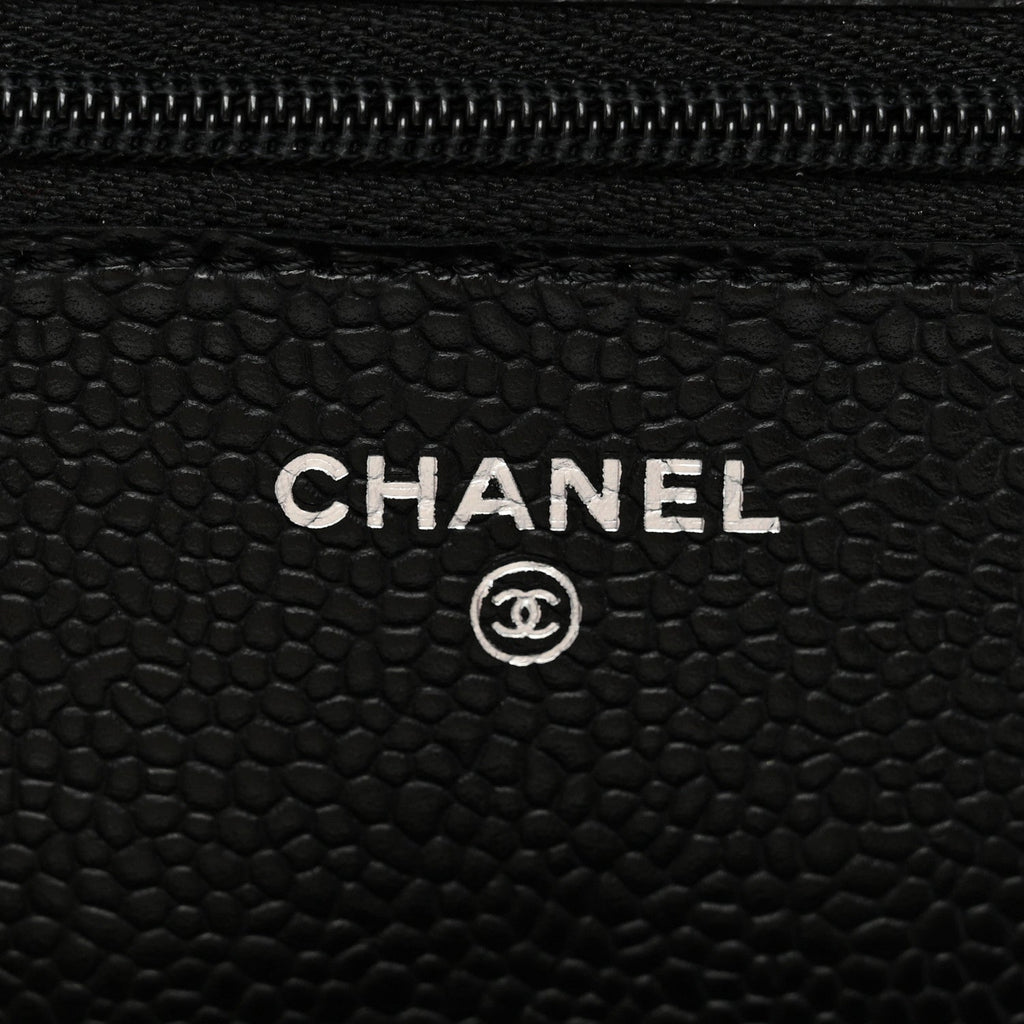 Chanel Caviar Quilted Wallet On Chain WOC Black