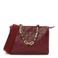 Louis Vuitton Lambskin Embossed Monogram Coussin PM Wine