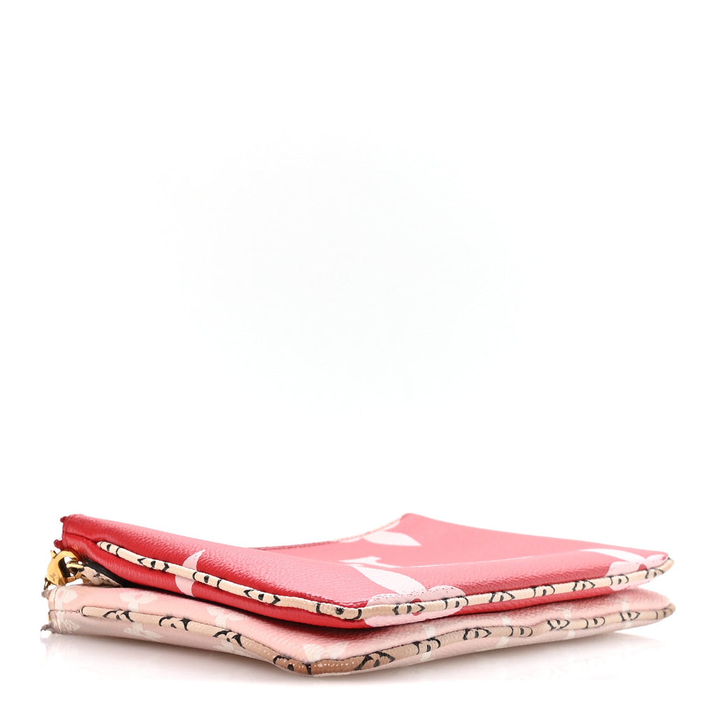 Louis Vuitton Monogram Giant Double Zip Pochette Rouge