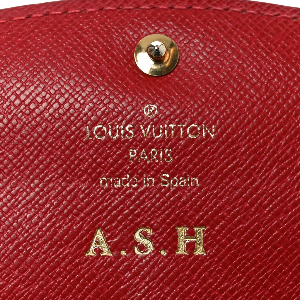 Louis Vuitton Damier Ebene Caissa Wallet Cherry