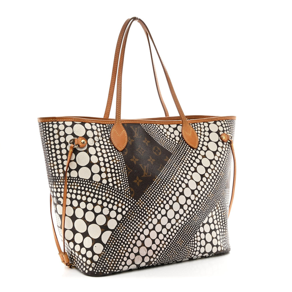 Louis Vuitton Monogram Kusama Waves Neverfull MM White