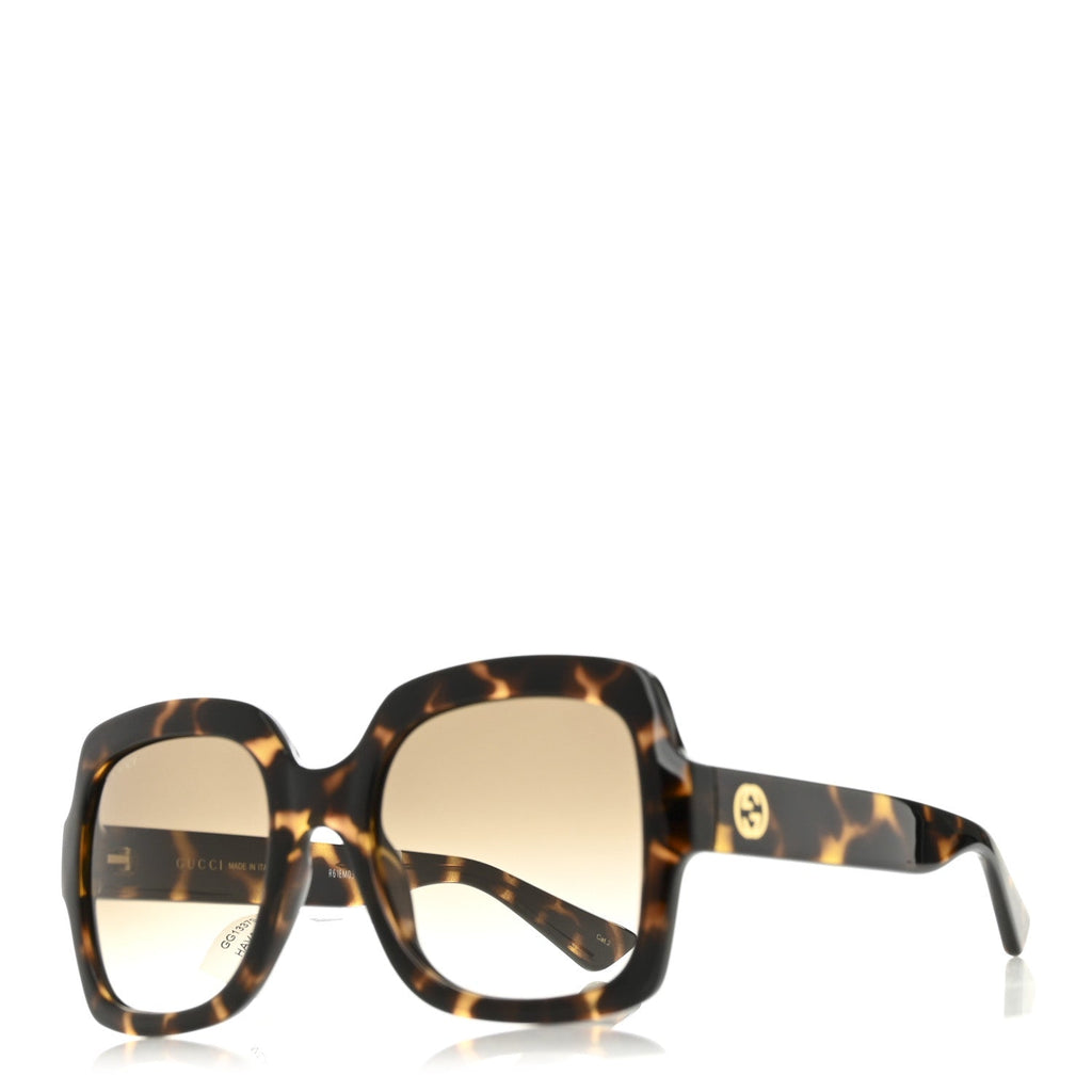Gucci Acetate Square Frame Sunglasses GG1337S Havana
