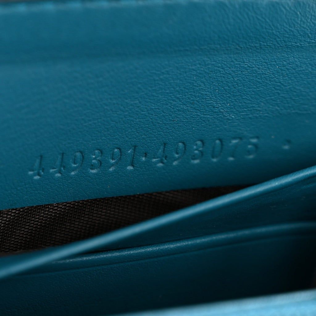 Gucci Microguccissima Zip Around Wallet Deep Cobalt