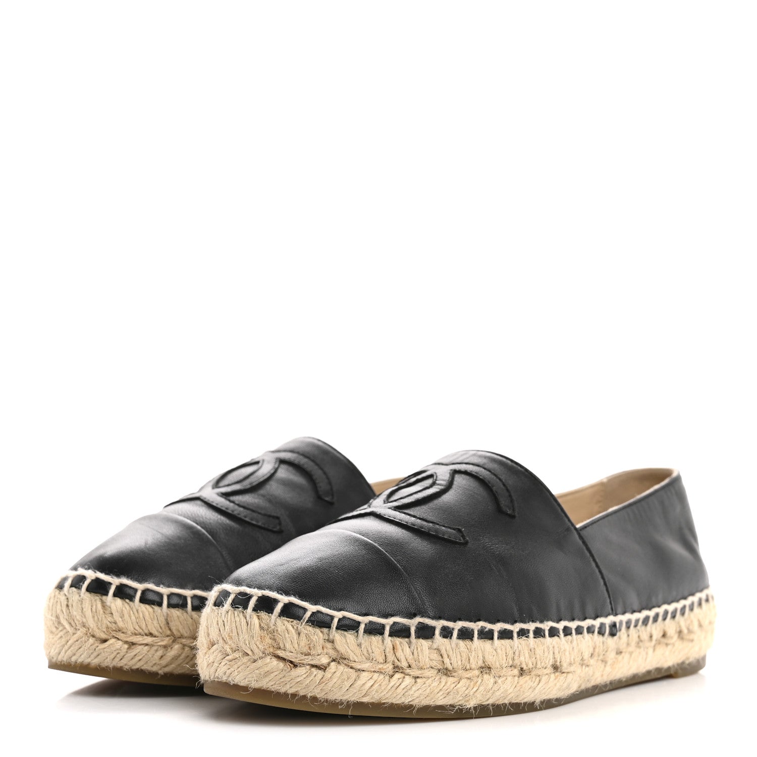 Lambskin CC Espadrilles 36 Black