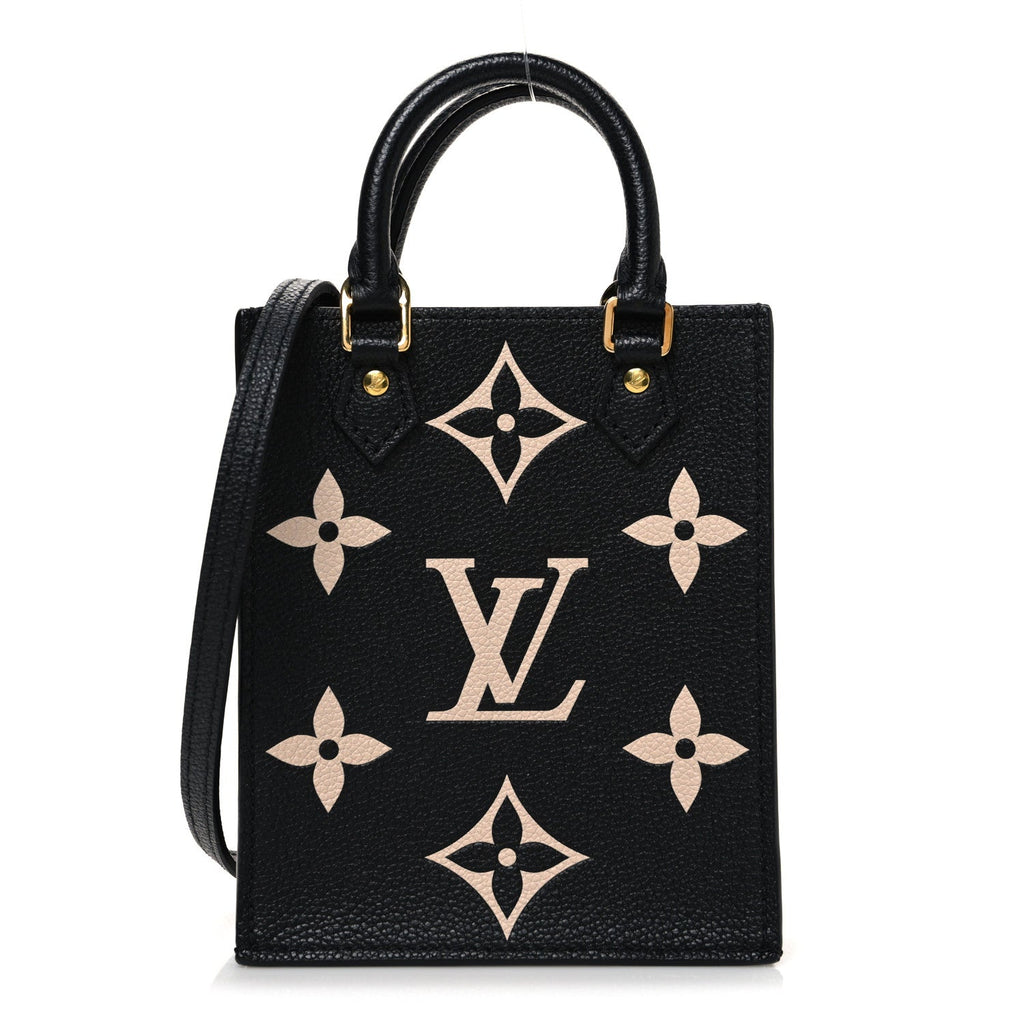 Louis Vuitton Empreinte Monogram Giant Petit Sac Plat Black Beige