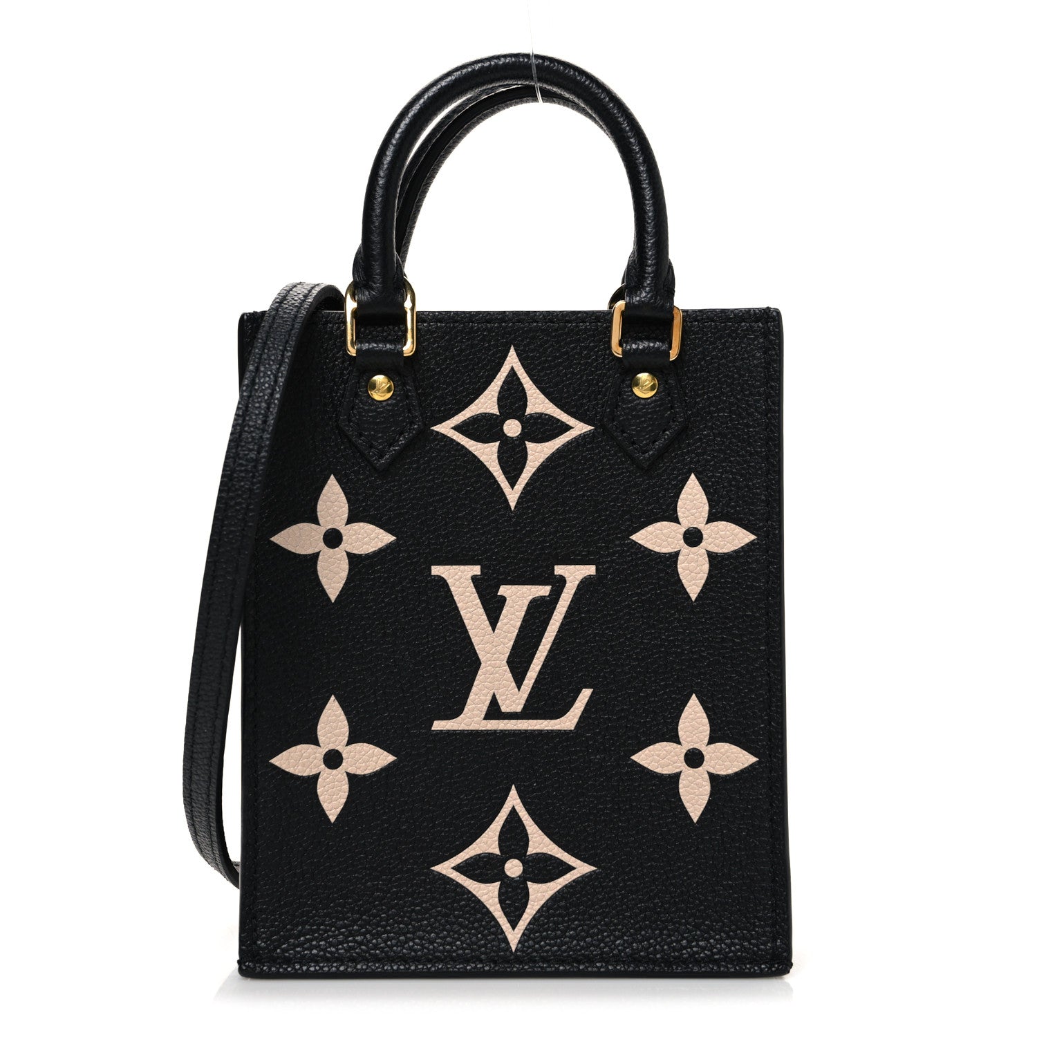 Louis Vuitton Empreinte Monogram Giant Petit Sac Plat Black Beige
