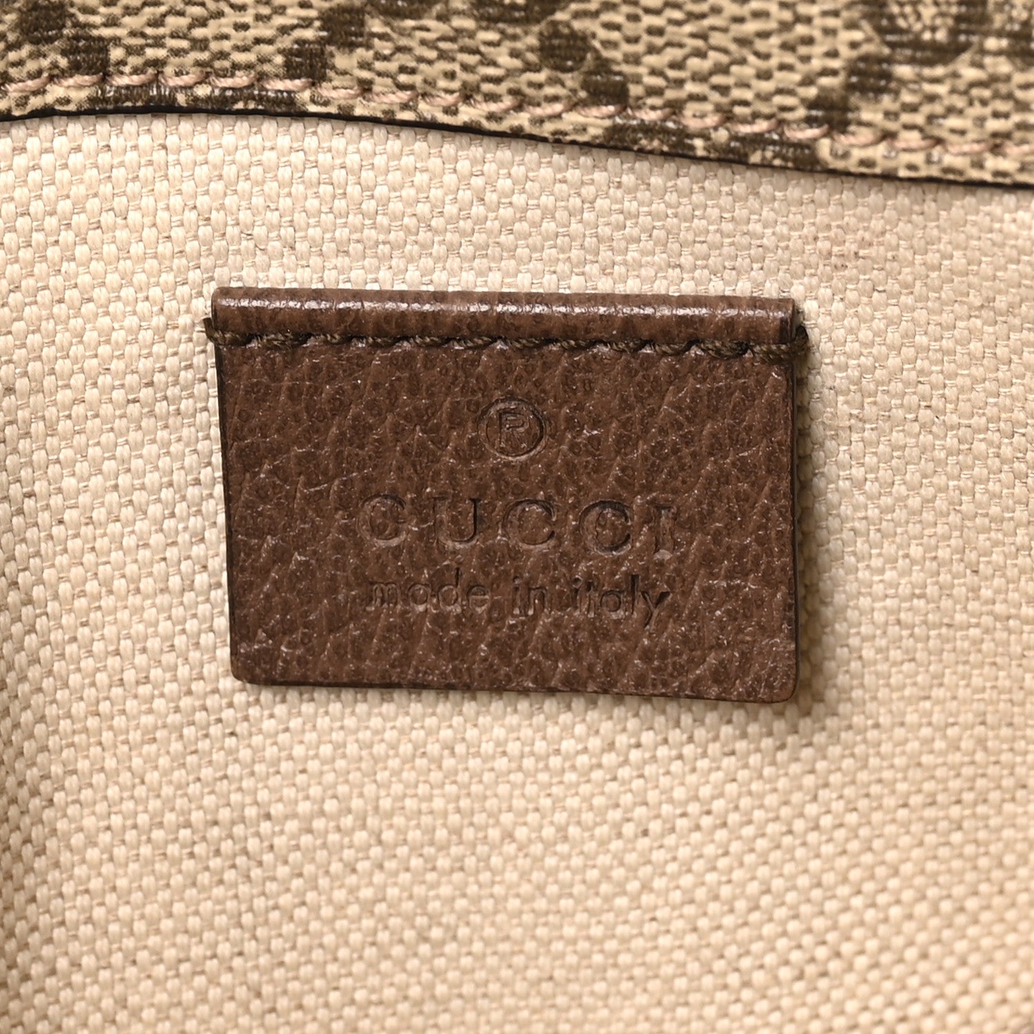 Gucci GG Supreme Monogram Neo Vintage Web Belt Bag Brown