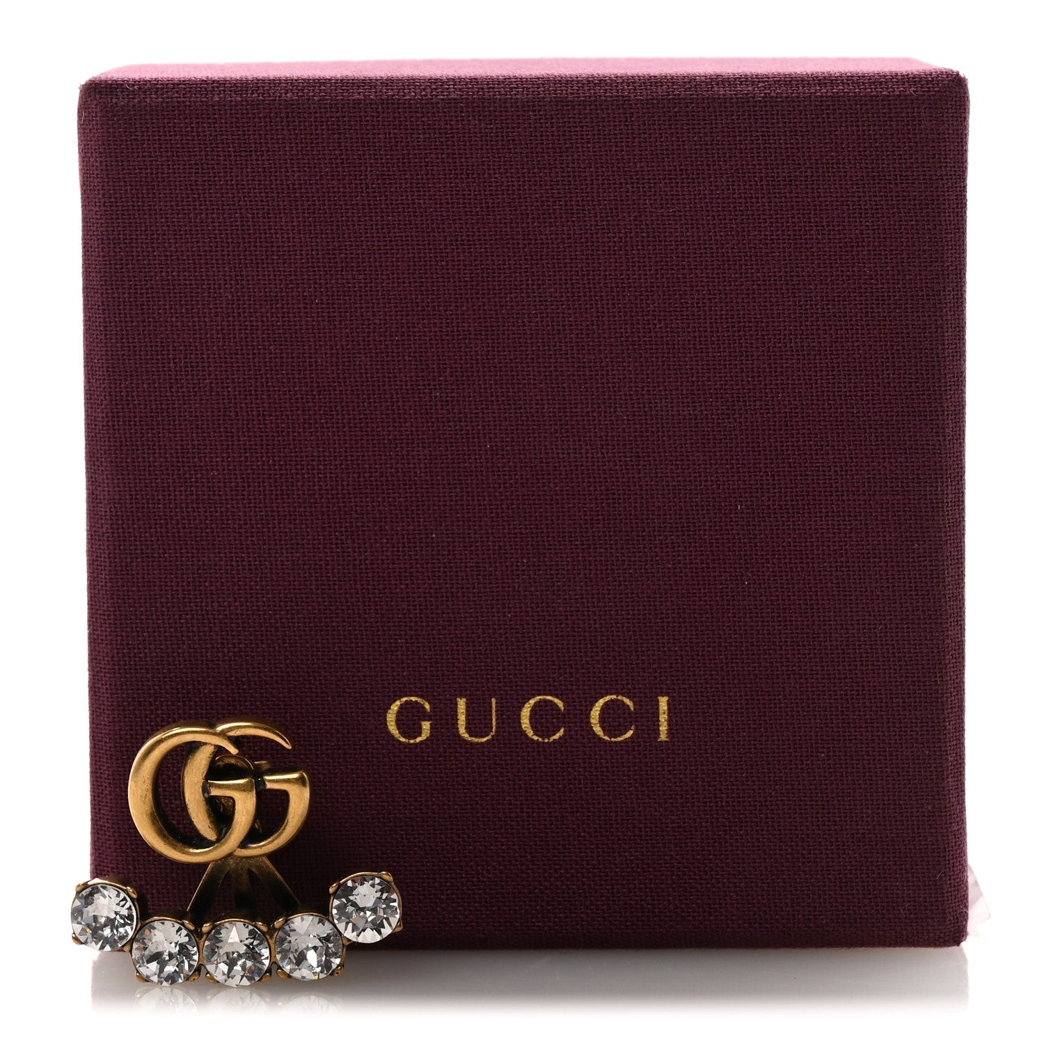 Gucci Crystal Single GG Earring Gold