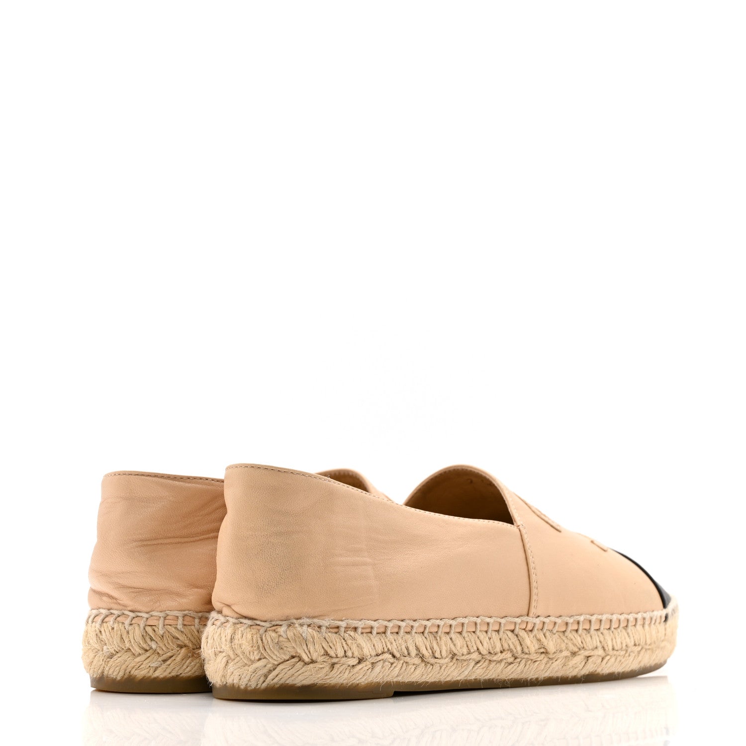 Lambskin CC Espadrilles 39 Beige Black
