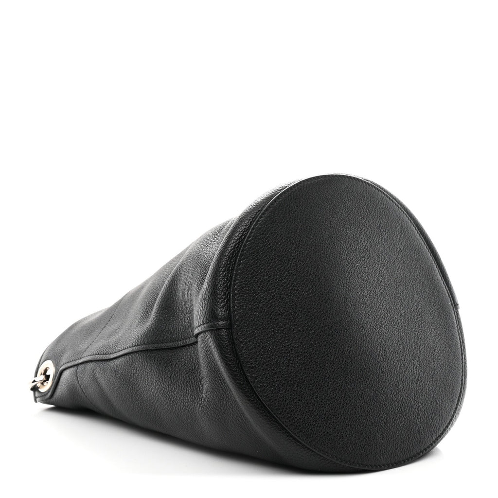 Prada Vitello Daino Bucket Bag Black
