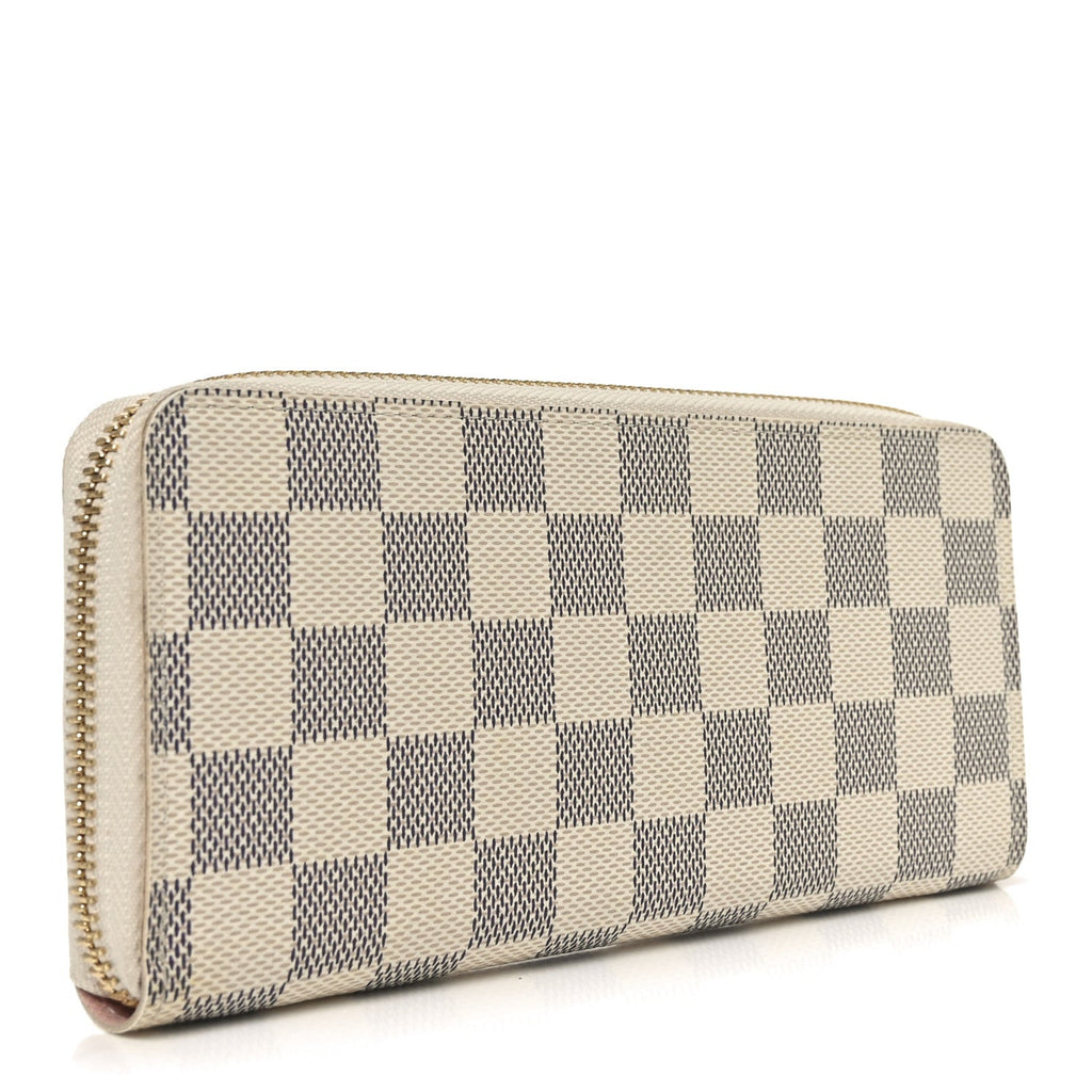 Louis Vuitton Damier Azur Clemence Wallet Rose Ballerine