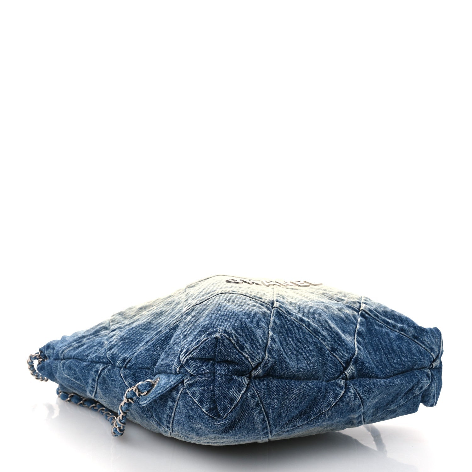 Chanel Denim Quilted Chanel 22 Backpack Blue
