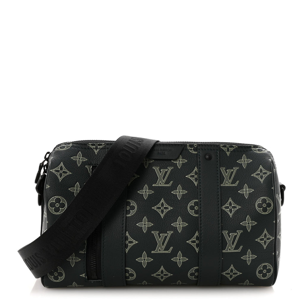 Louis Vuitton Monogram Shadow City Keepall Forest Green