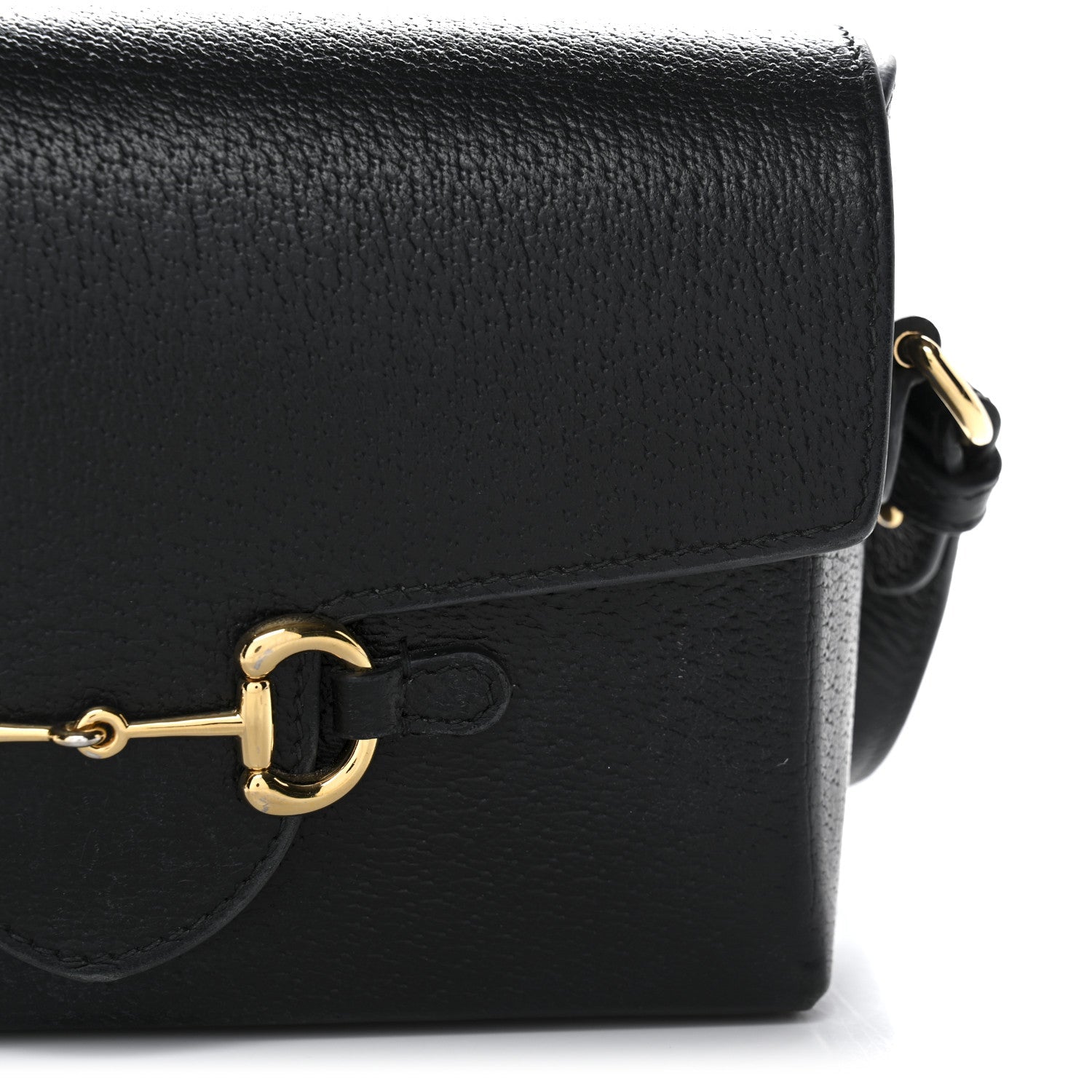 Gucci Calfskin Horsebit 1955 Shoulder Bag Black