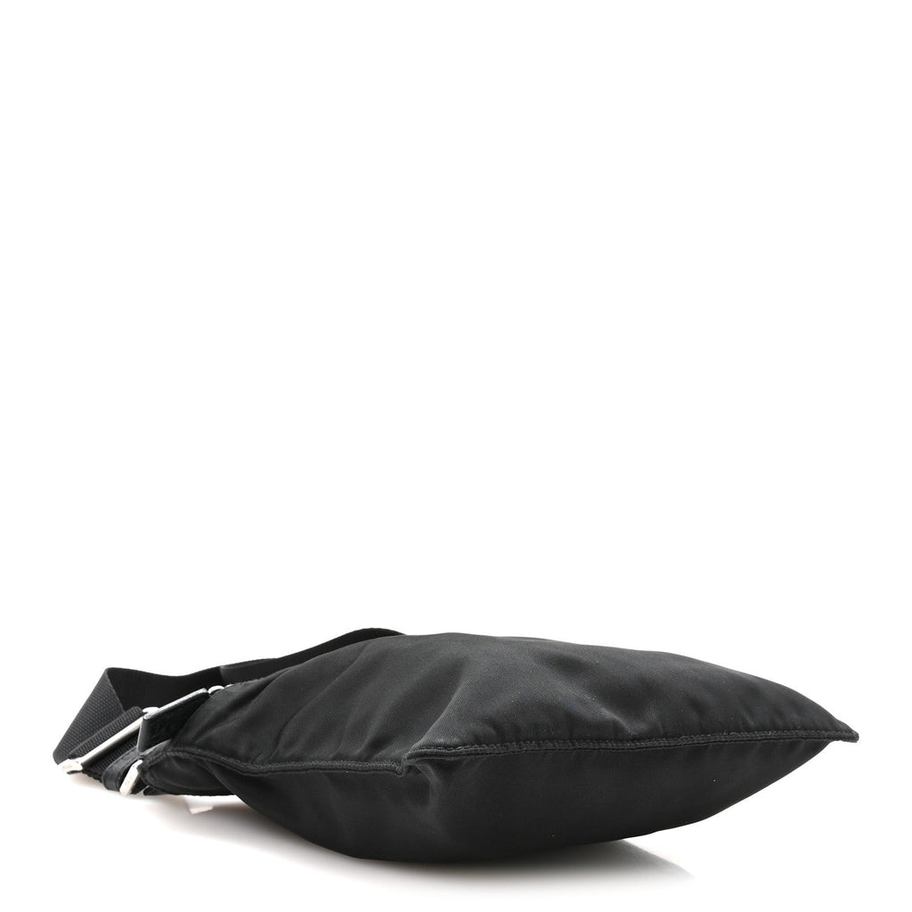 Prada Nylon Small Flat Messenger Bag Black