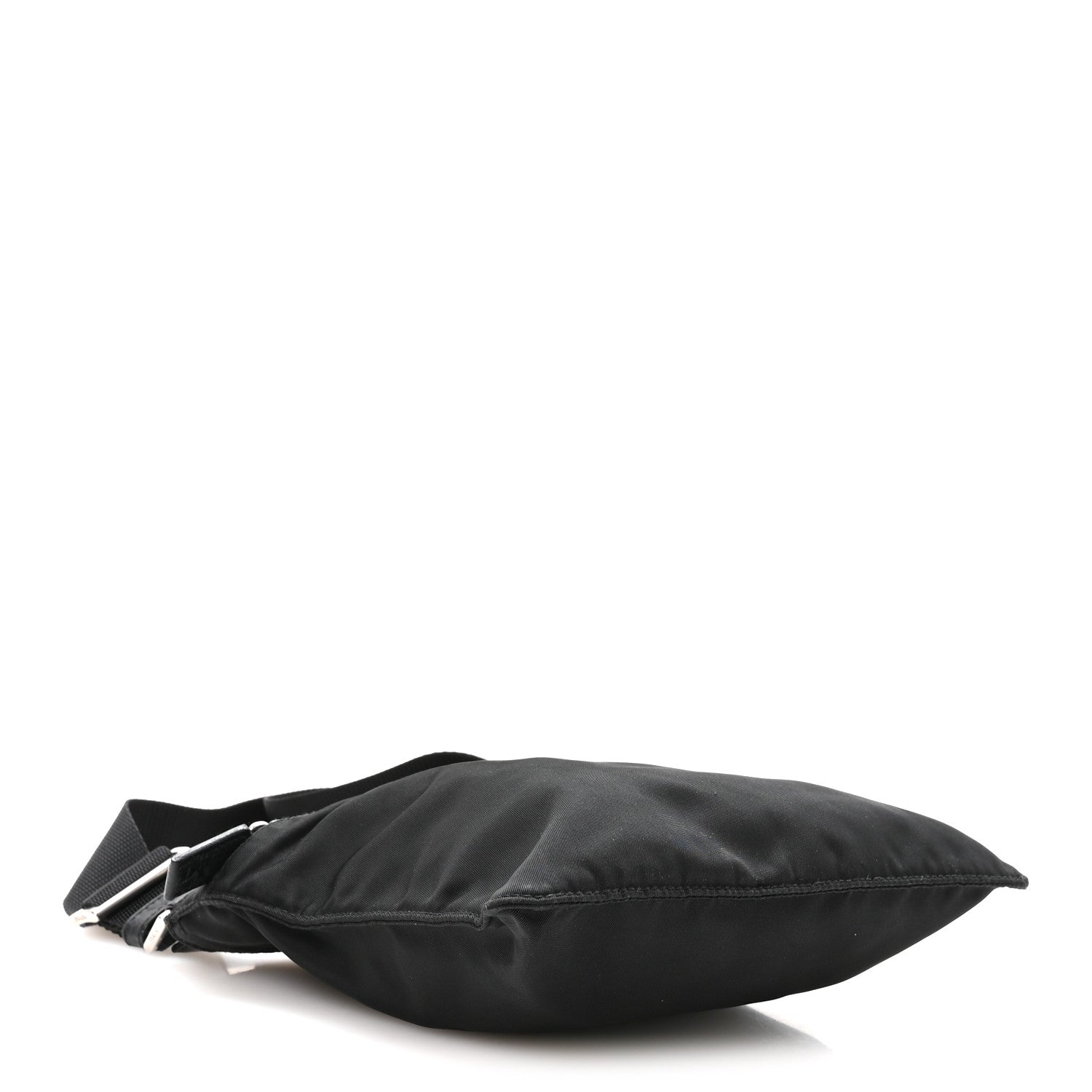 Prada Nylon Small Flat Messenger Bag Black