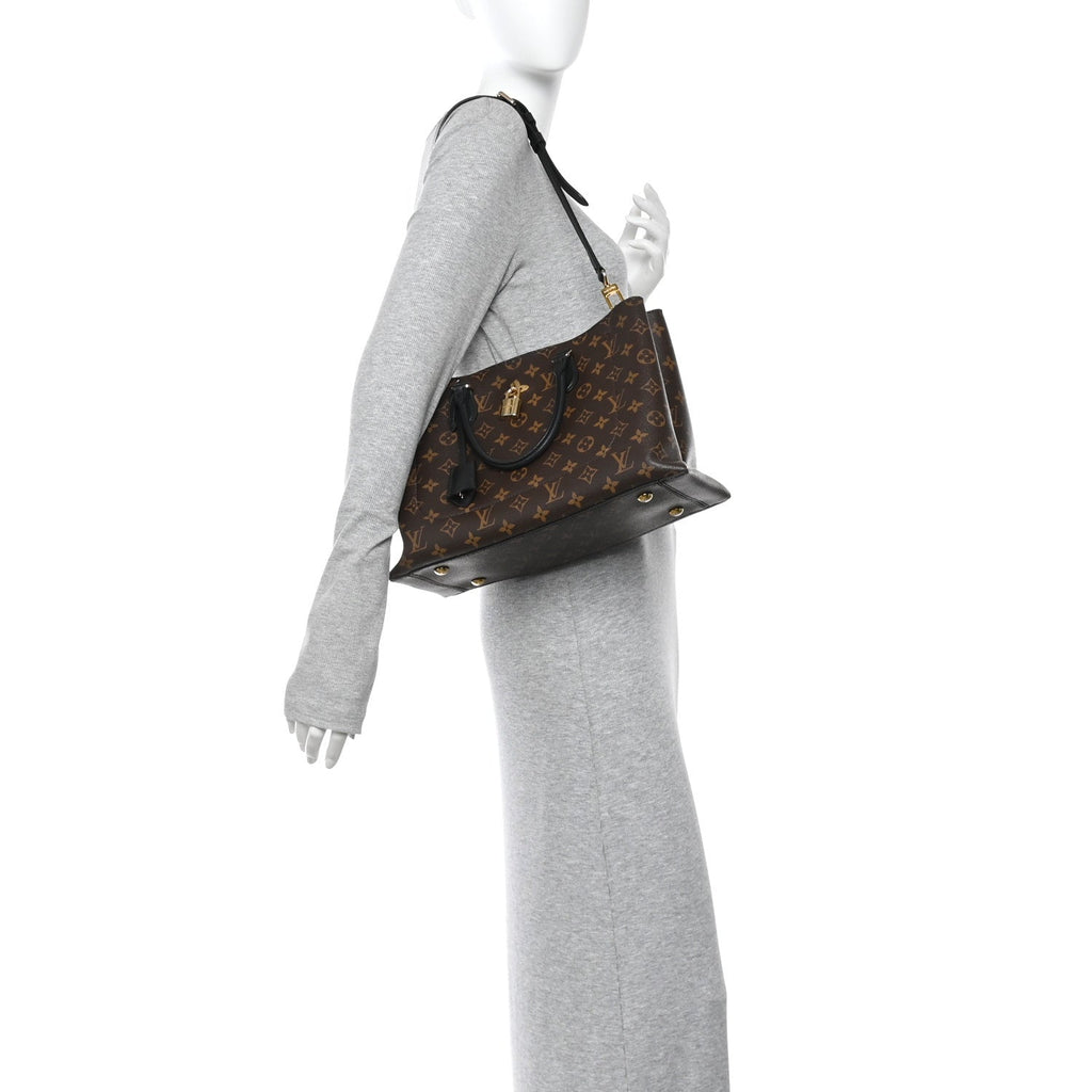 Louis Vuitton Monogram Flower Tote Black