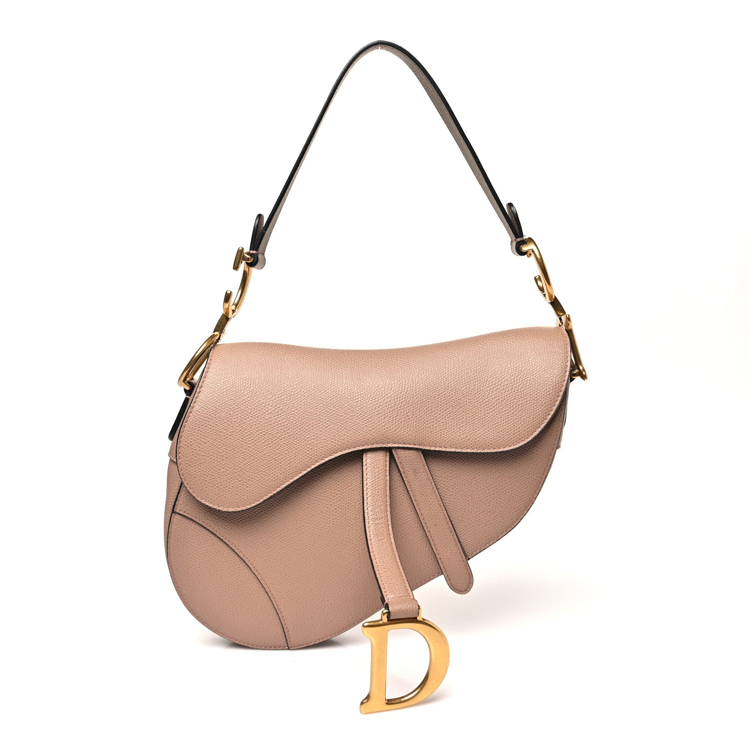 Christian Dior Grained Calfskin Saddle Bag Fard