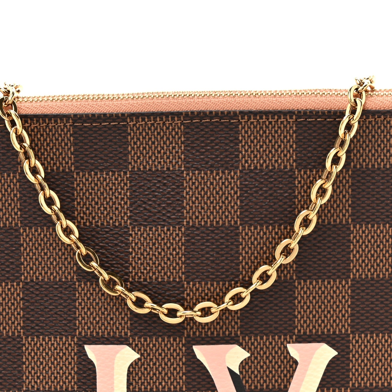 Louis Vuitton Damier Ebene Double Zip Pochette