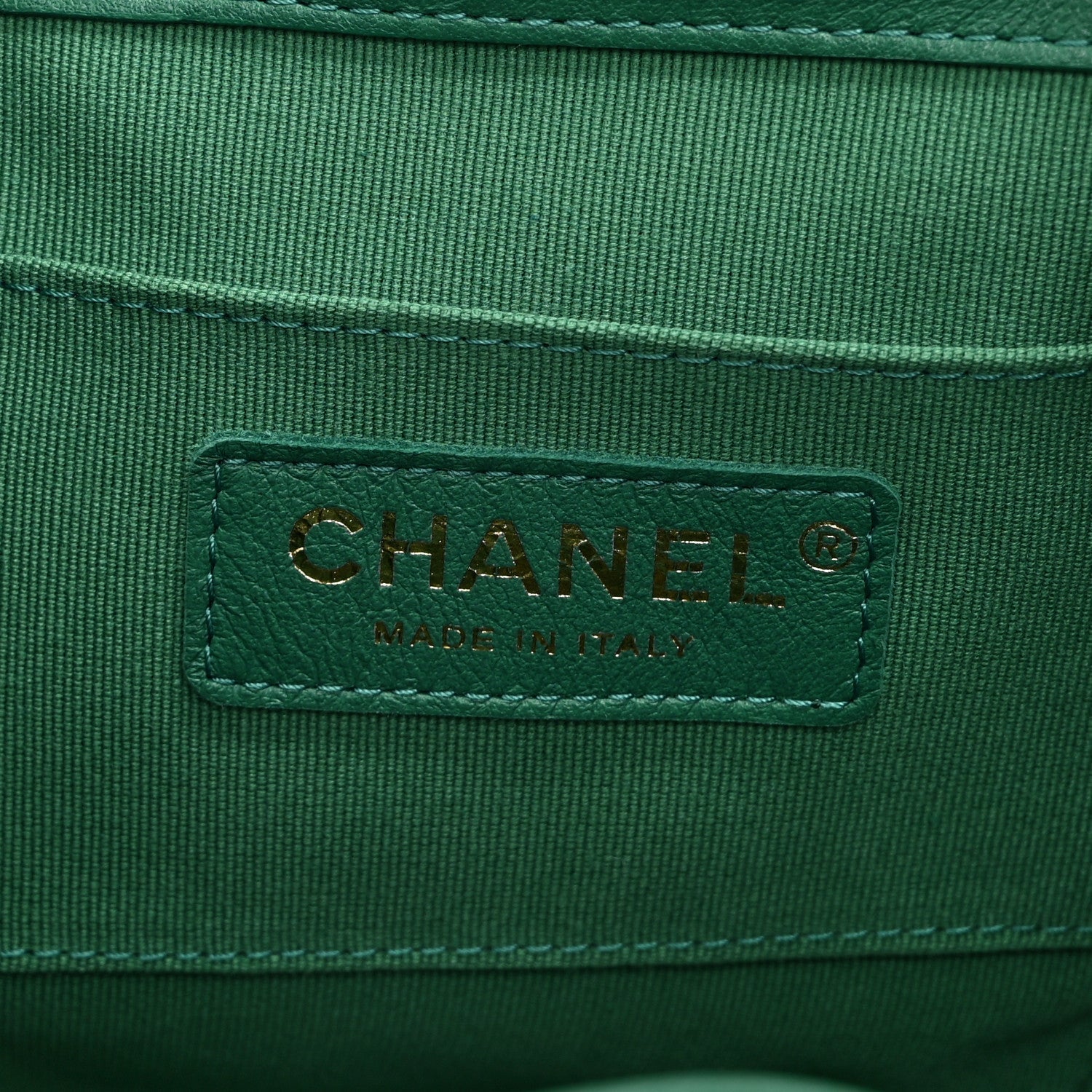 Chanel Lambskin Quilted Small Duma Drawstring Backpack Green