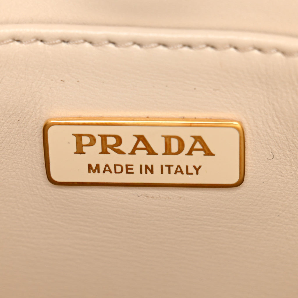 Prada Spazzolato Cleo Shoulder Bag Avorio