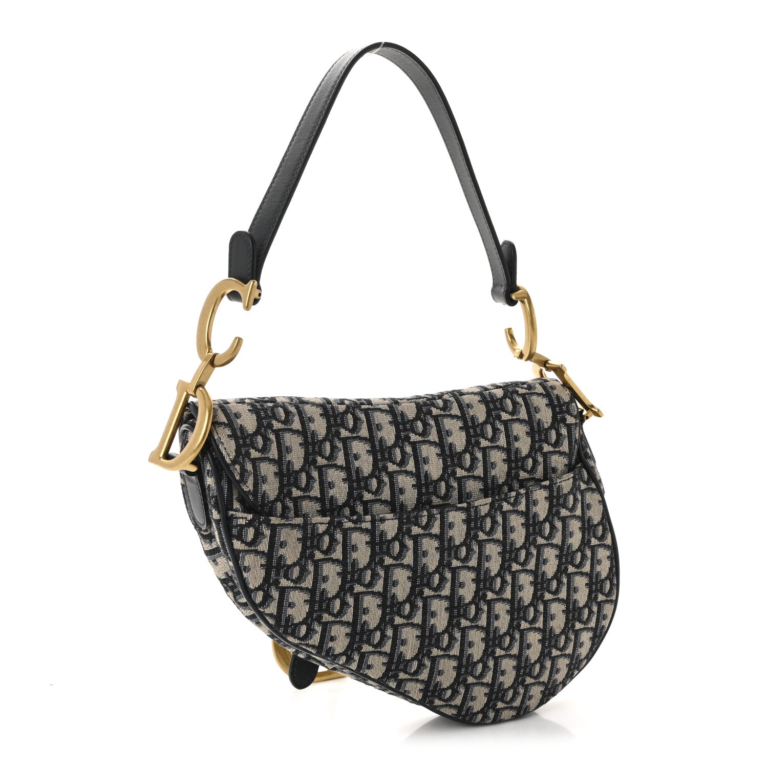 Christian Dior Oblique Saddle Bag Blue