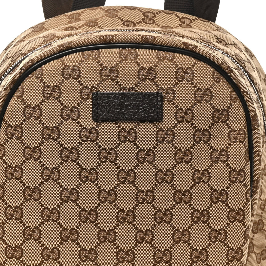 Gucci Monogram Travel Backpack Dark Brown