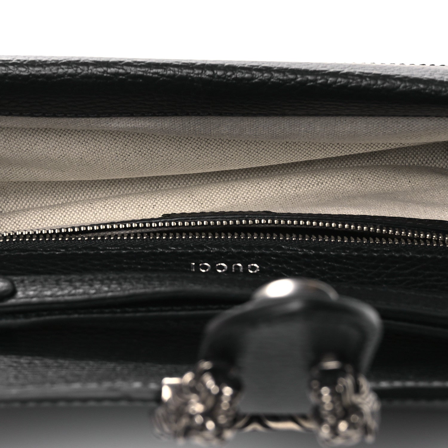 Gucci Dollar Calfskin Web Small Dionysus Crossbody Bag Black