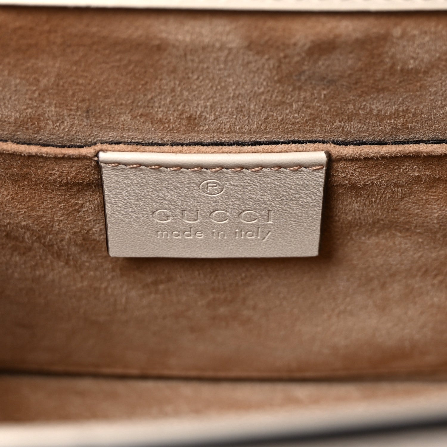 Gucci Calfskin Mini Sylvie Top Handle Bag White
