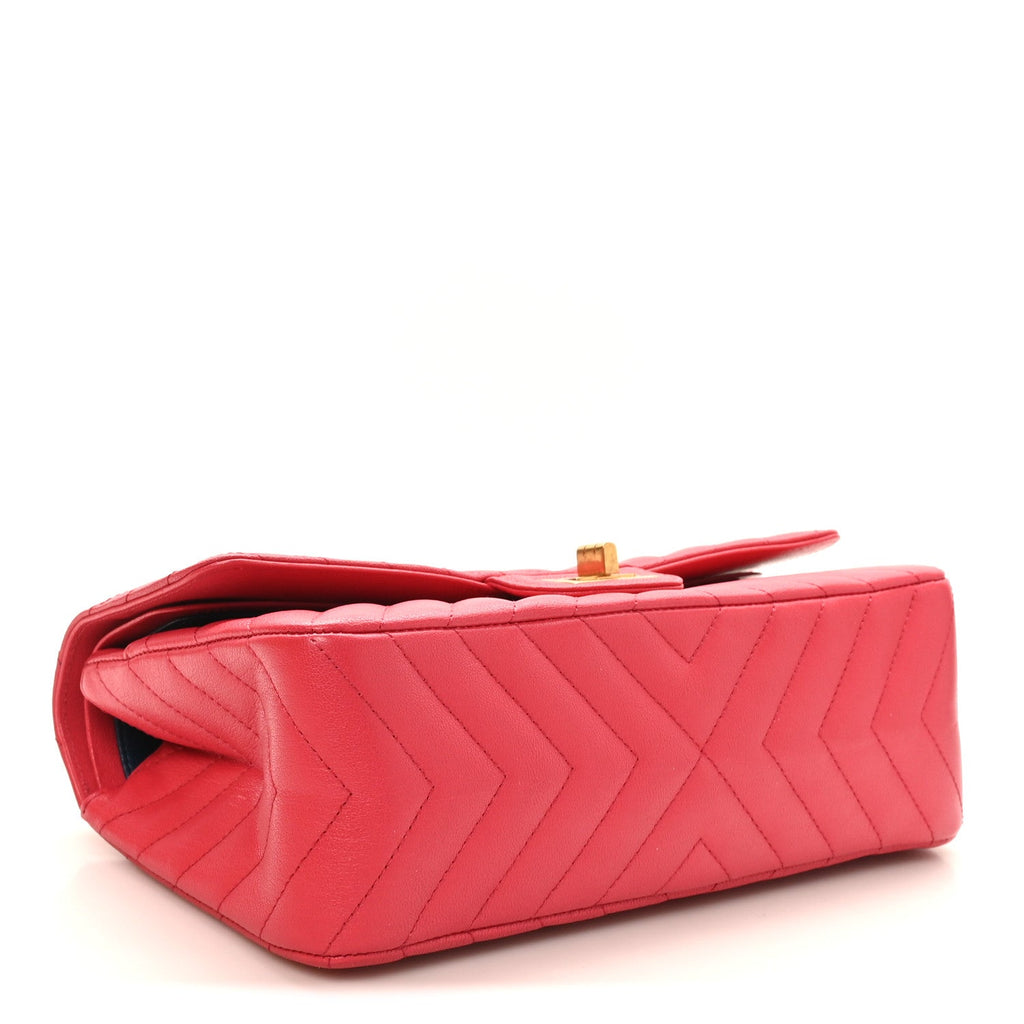 Chanel Sheepskin Chevron Quilted 2.55 Reissue 225 Flap Dark Pink