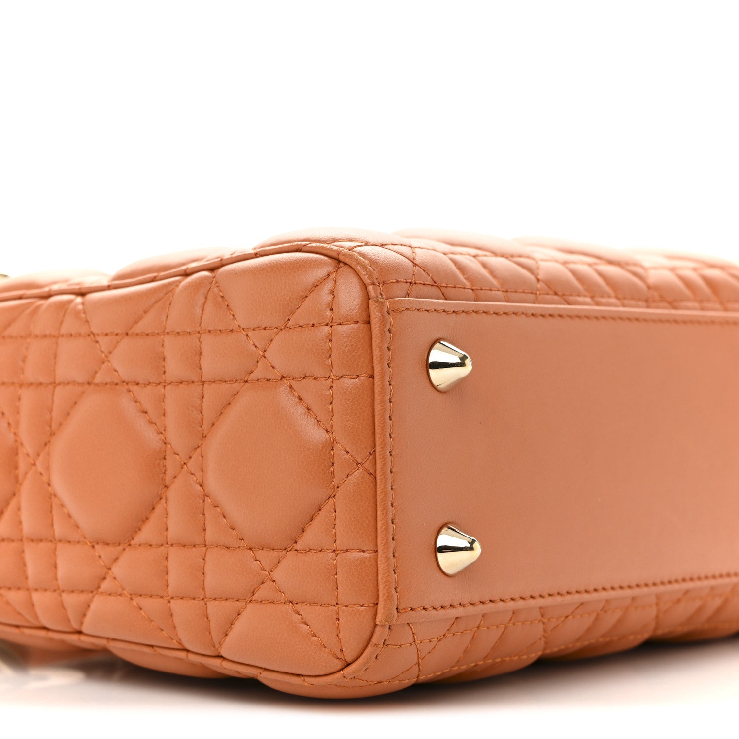 Christian Dior Lambskin Cannage Small Lucky Badges My Lady Dior Orange