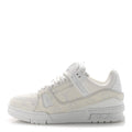 Louis Vuitton Calfskin Monogram Mens LV Trainer Sneakers 7 White