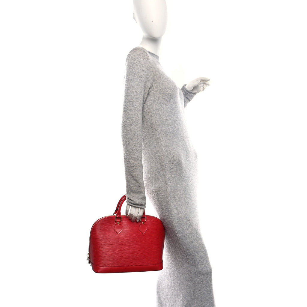 Louis Vuitton Epi Alma PM Castillan Red