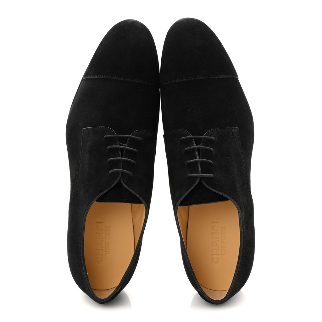 Chanel Veau Velours Mens Loafers 45 Black