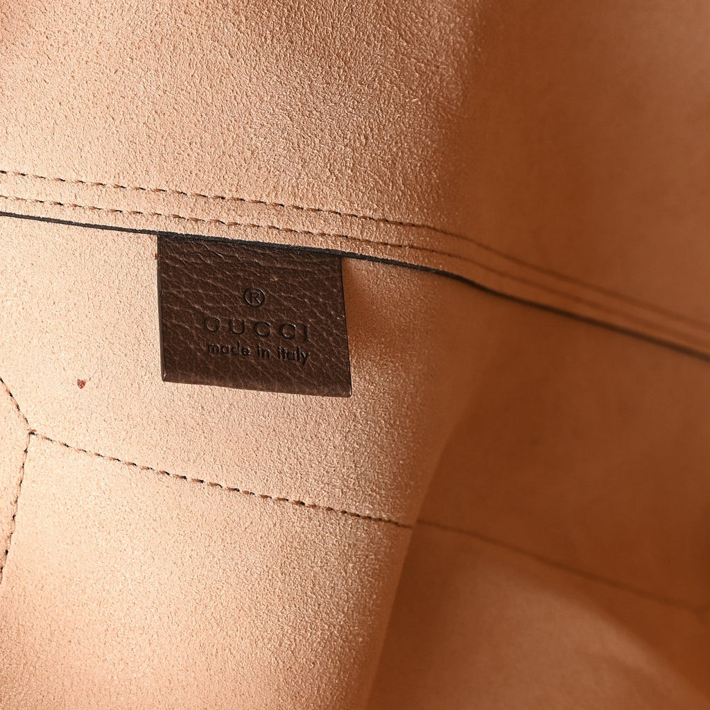 Gucci GG Supreme Monogram Web Ophidia Tote Brown