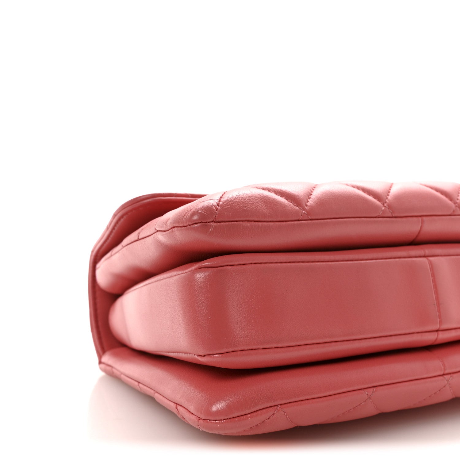 Chanel Lambskin Quilted Small Trendy CC Flap Dual Handle Bag Dark Pink