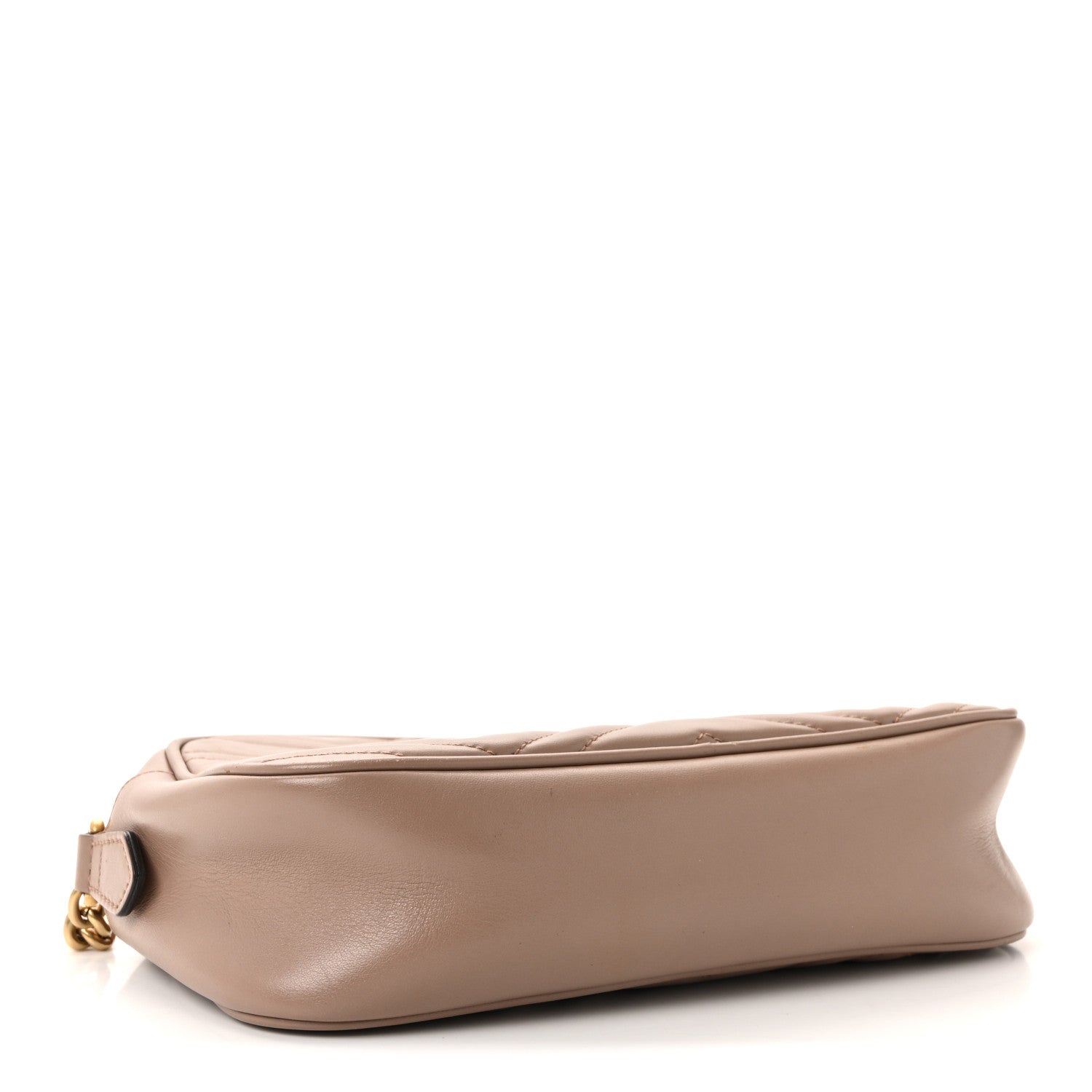 Gucci Calfskin Matelasse Small GG Marmont Chain Shoulder Bag Porcelain Rose
