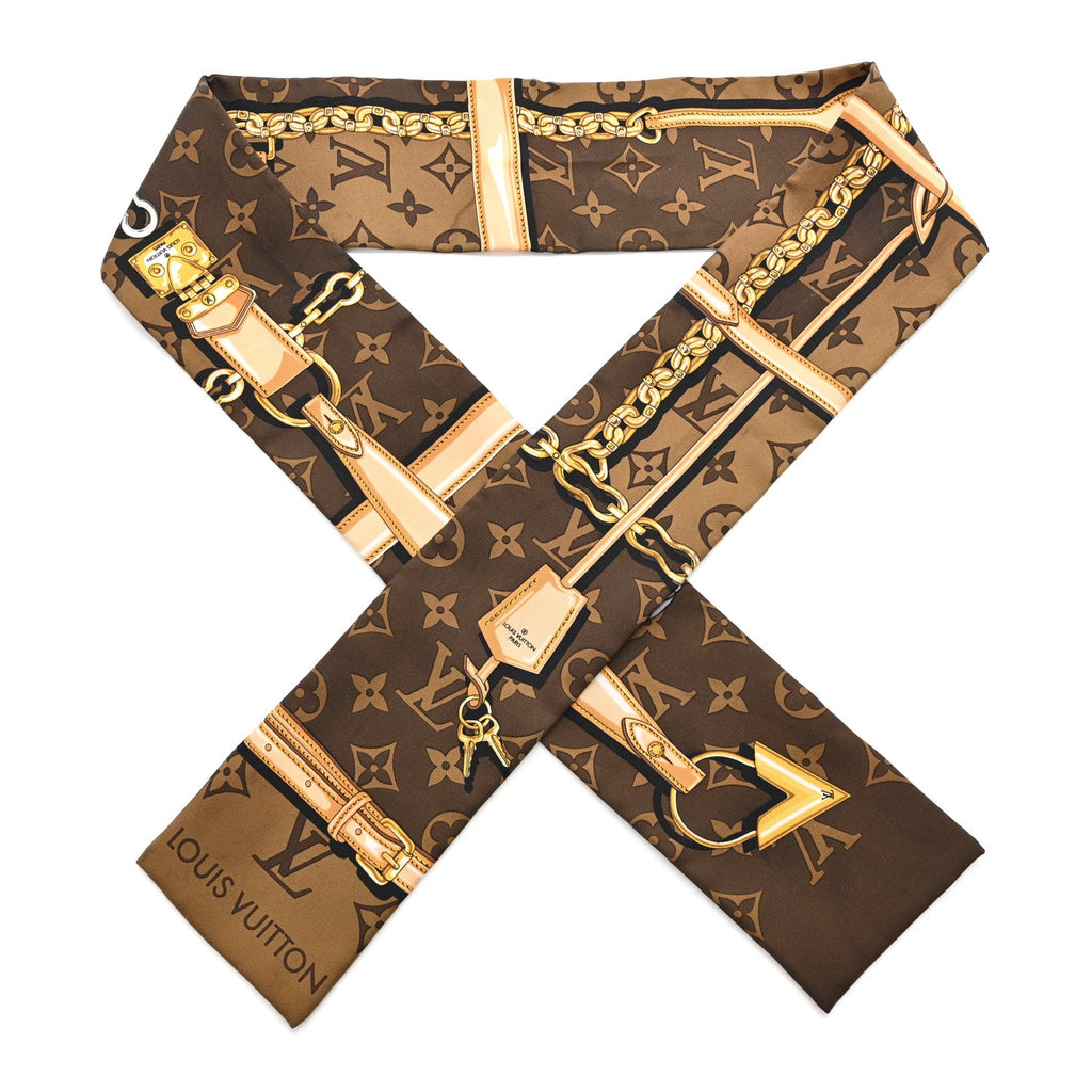 Louis Vuitton Silk Monogram Confidential Bandeau Brown