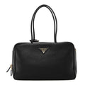 Prada Vitello Daino Soft Large Top Handle Bag Black