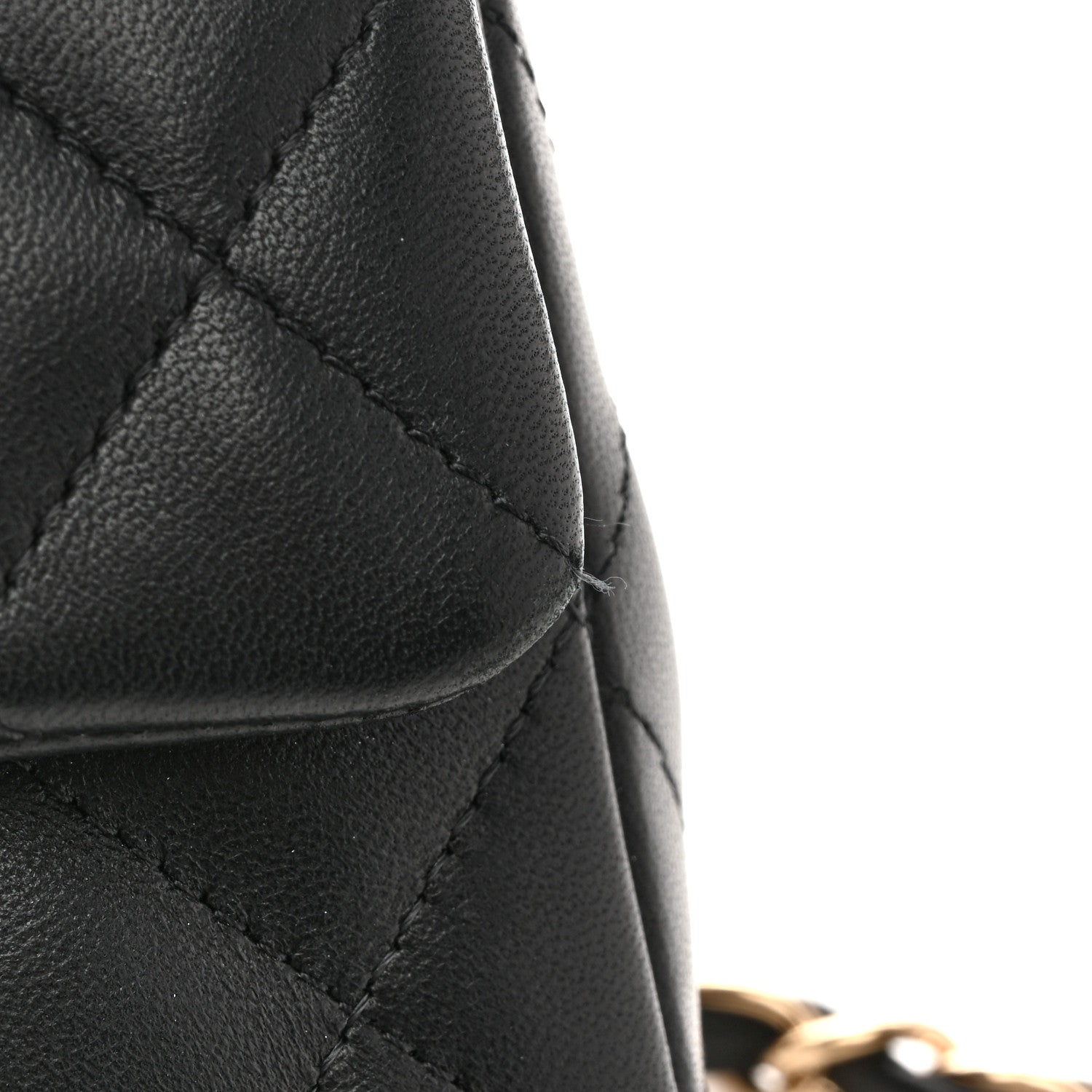 Chanel Lambskin Quilted Mini Rectangular Flap Black White