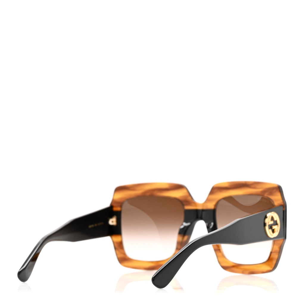 Gucci Square Frame GG0178S Sunglasses Havana
