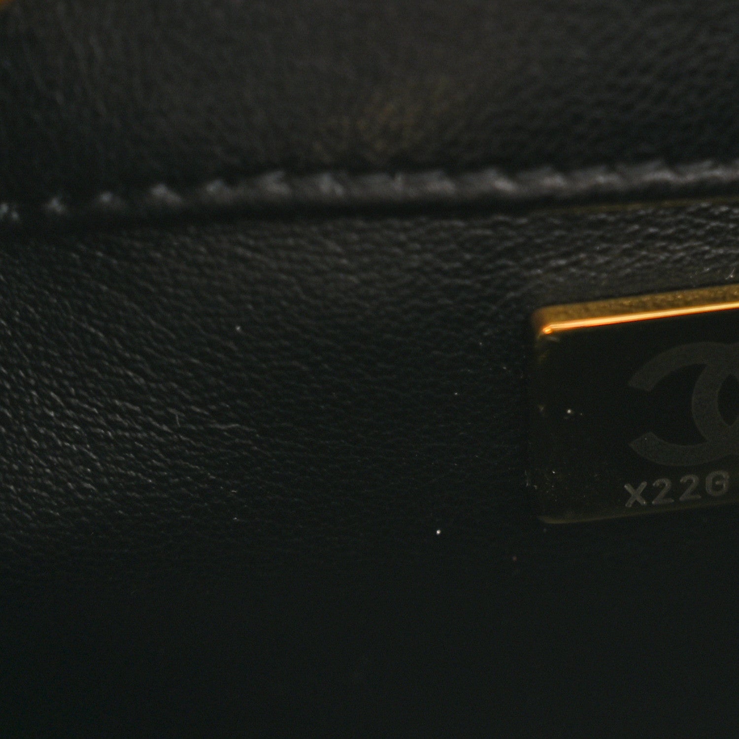 Chanel Lambskin Quilted Chaine Lettre Small Bucket Bag Black