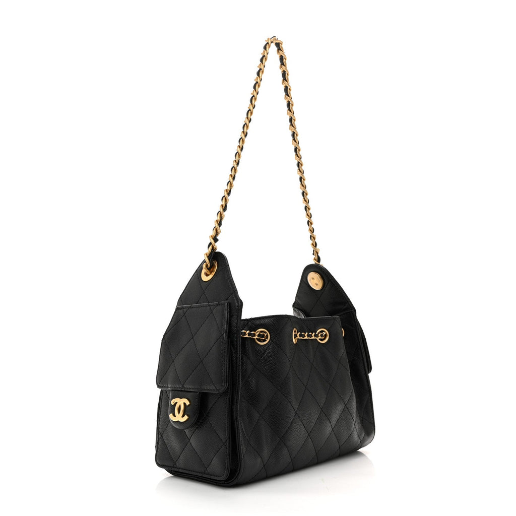 Chanel Caviar Quilted Mini Chanel 25 Handbag Black