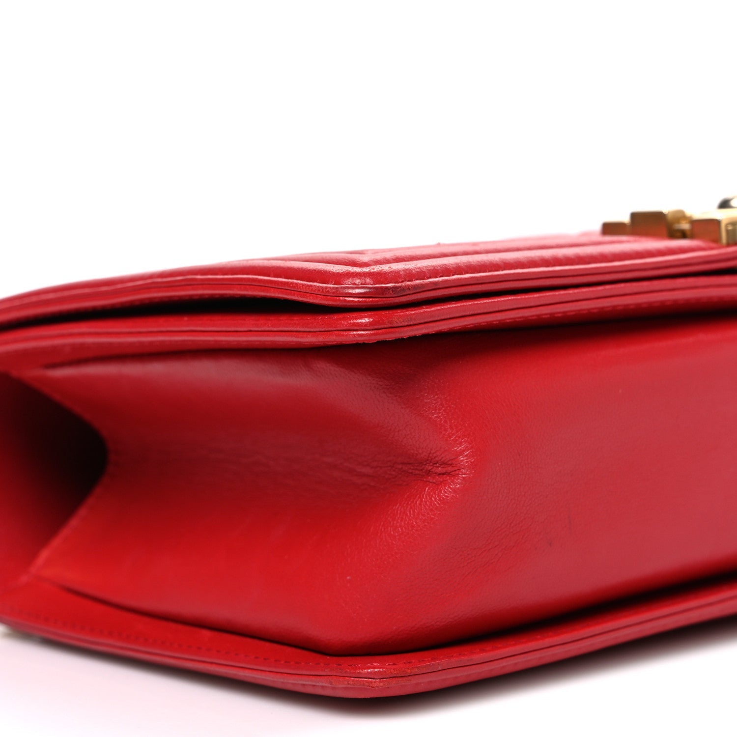 Chanel Lambskin Quilted Medium Boy Flap Red