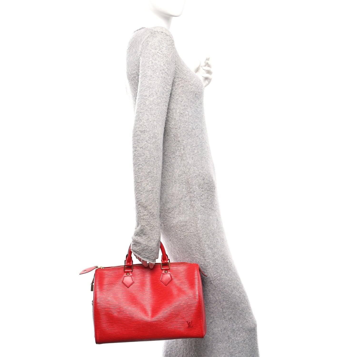 Louis Vuitton Epi Speedy 30 Castillan Red
