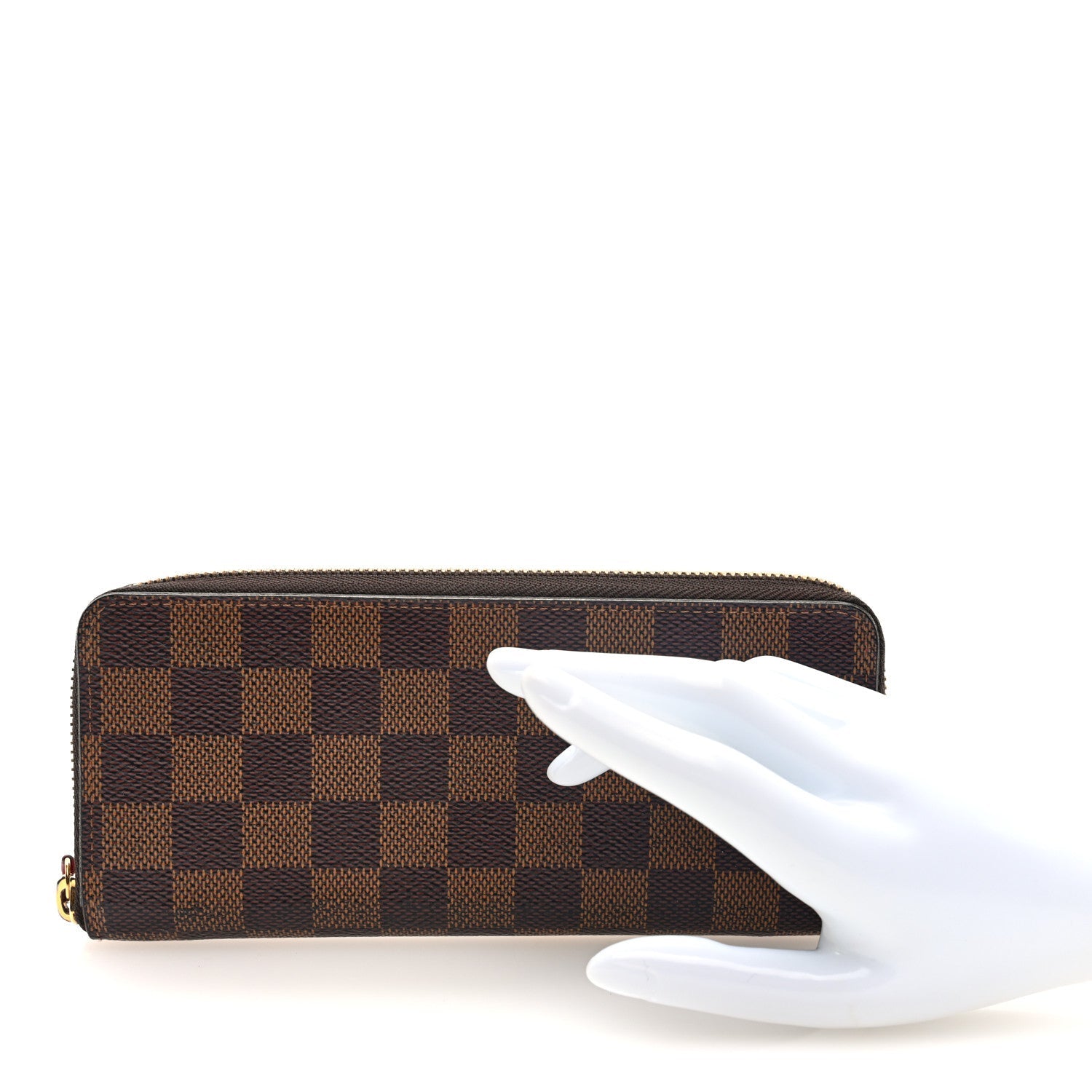 Louis Vuitton Damier Ebene Clemence Wallet Cherry